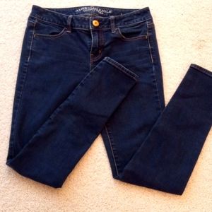 Dark wash skinny jeans